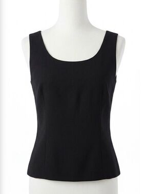 🆕 Vintage Black Sleeveless Tailored Shell Top Petite 12 by Kasper • Unworn